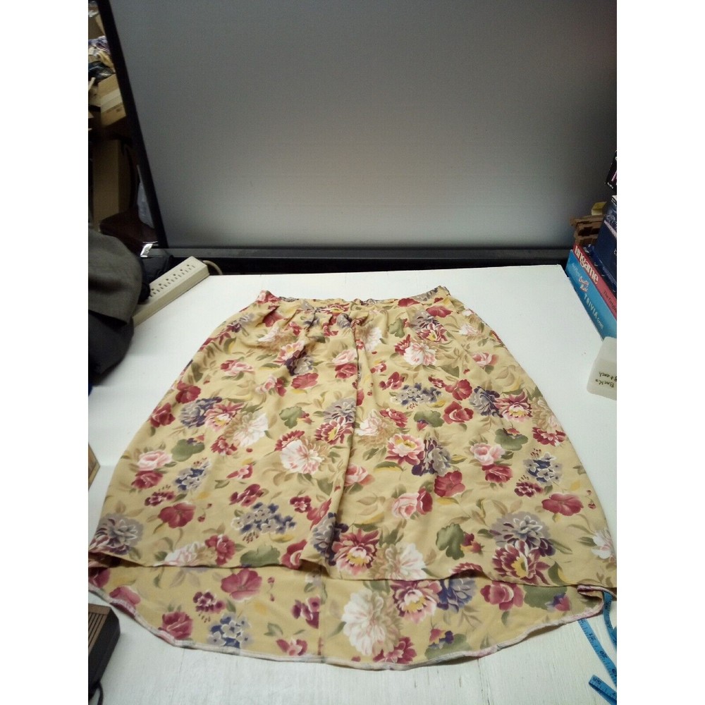 Women's "LESLIE FAYE Sportswear" Yellow Floral Gathered Skirt  Size 20W